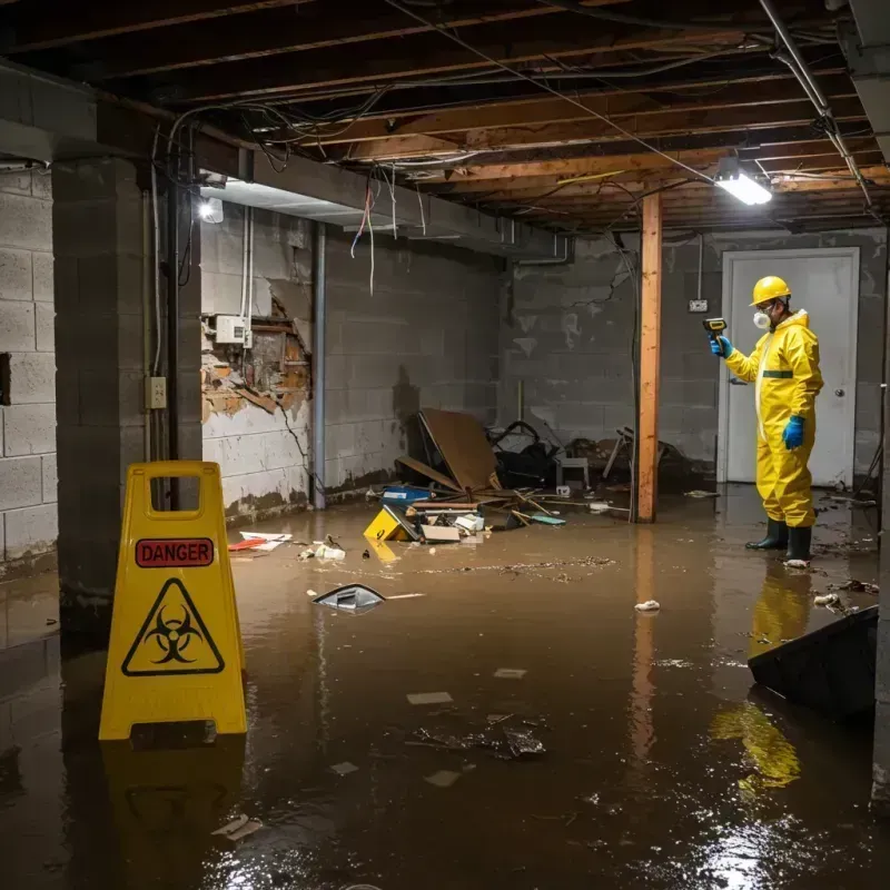 Flooded Basement Electrical Hazard in Centerville, TX Property